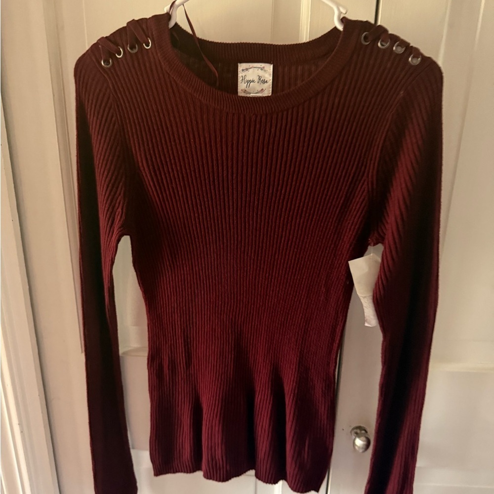 NWT Hippie Rose Ribbed Sweater